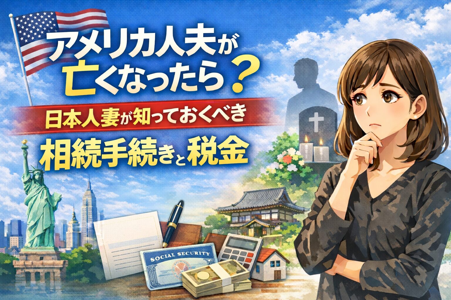 アメリカ人の夫が亡くなったら?相続と税金の全知識